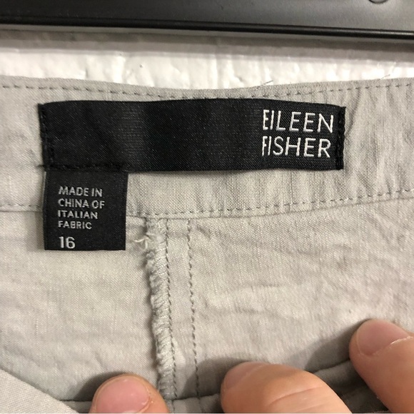 Eileen Fisher Straight Wide ‎ Leg Gray Lightweight Pants 16 - Picture 6 of 6